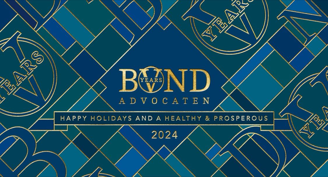 Bond wishes you and your loved ones a wonderful holiday season and a healthy and prosperous New Year.